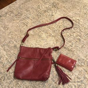 Lucky Brand Red Leather Purse and Wallet
